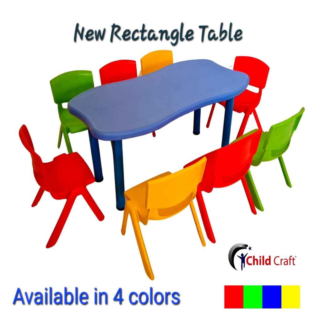Kids Playschool Rectangle Table With Chair Manufacturers, Suppliers in Delhi