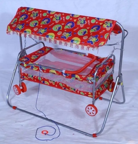 Cartoon Printed Baby Cradle with Shade Manufacturers, Suppliers in Delhi
